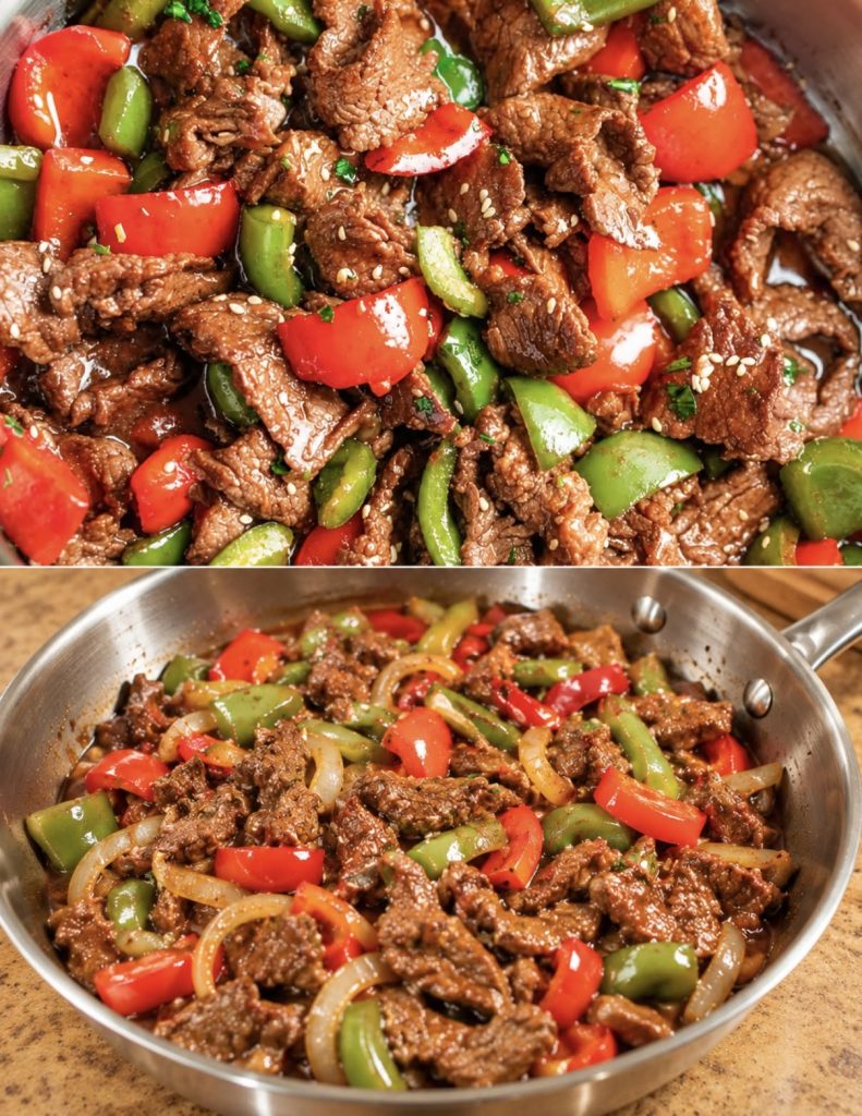 Fleischpfanne mit Paprika – boahhh, ist die unglaublich saftig und lecker!